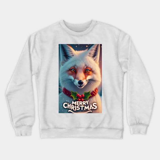 Merry Christmas - Fox Crewneck Sweatshirt by likbatonboot